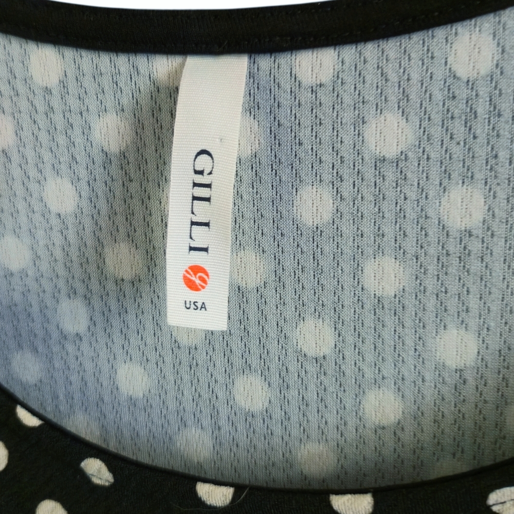 Gilli Black And White Polka Dot Sleeveless Dress. Size L-XL. - Picture 7 of 7